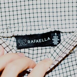 Cream/Off-White Window Pane Print Dress Pants Ankle Length Gently Used Size 6